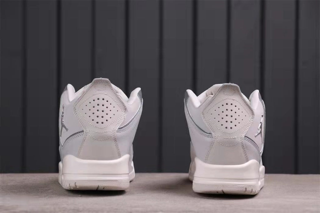 Jordan 23 Low Sneakers in White Gray AR1002-003 - product image from the listing.