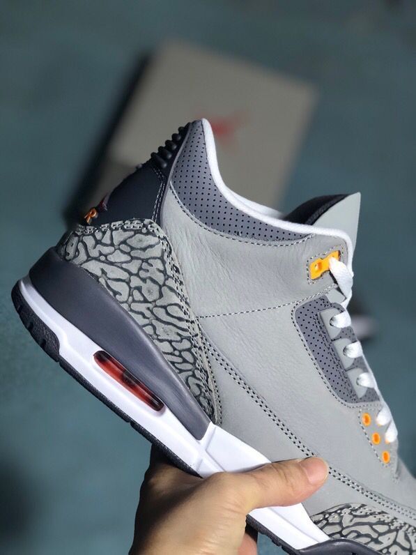 Men's Jordan 3 Gray Cement Sneakers - product image from the listing.