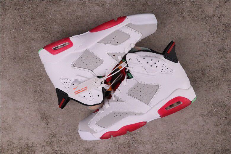 Air Jordan 6 Hare White Red Sneakers CT8529-062 - product image from the listing.