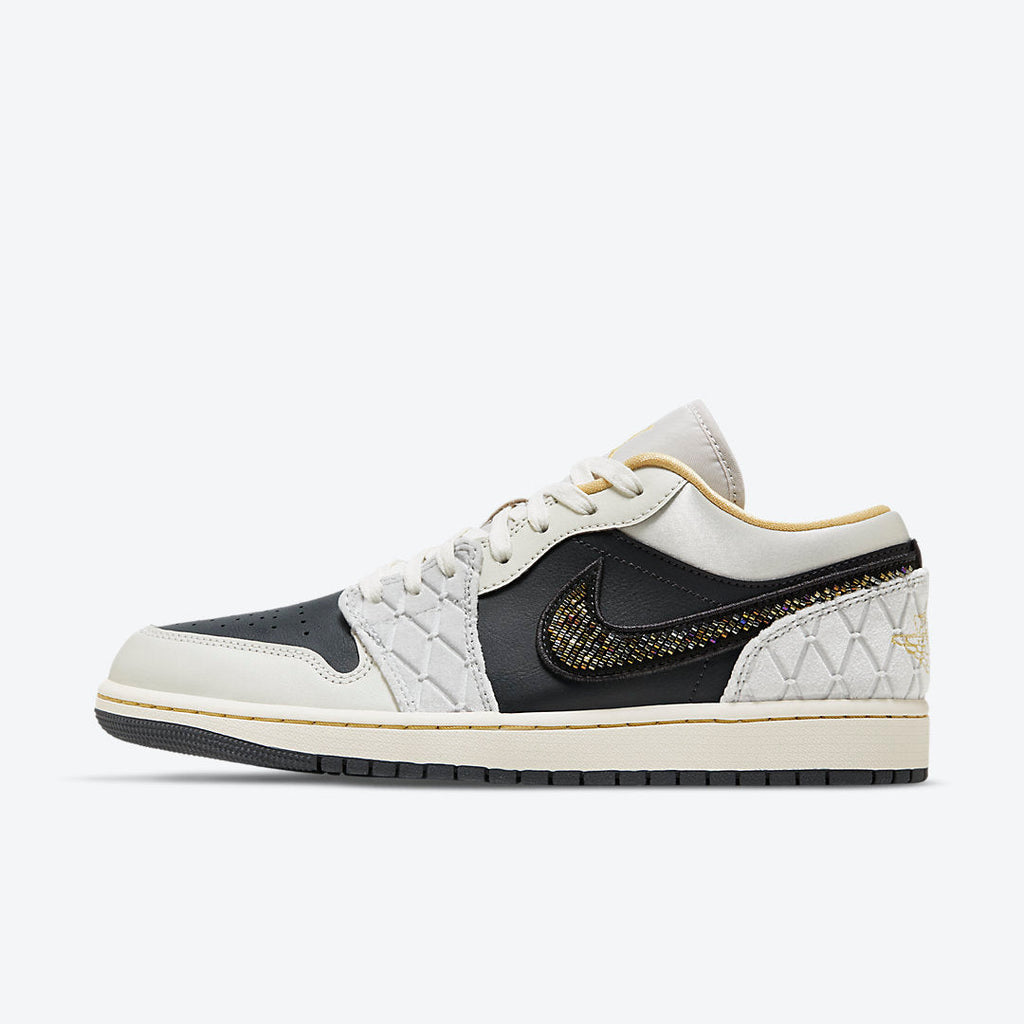 Beaded Swoosh — Air Jordan 1 Low SE Sneakers DV1762-001