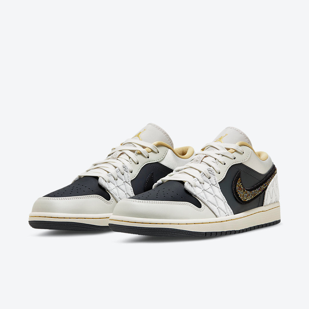 Beaded Swoosh — Air Jordan 1 Low SE Sneakers DV1762-001