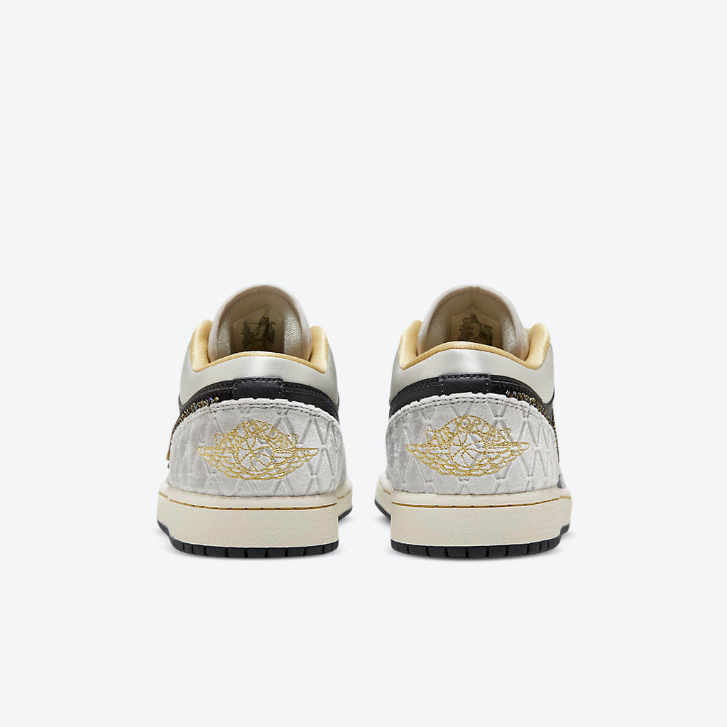 Beaded Swoosh — Air Jordan 1 Low SE Sneakers DV1762-001