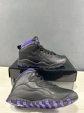 Air Jordan 10 High-Top Sneakers Black Purple 130209-051 - product image from the listing.