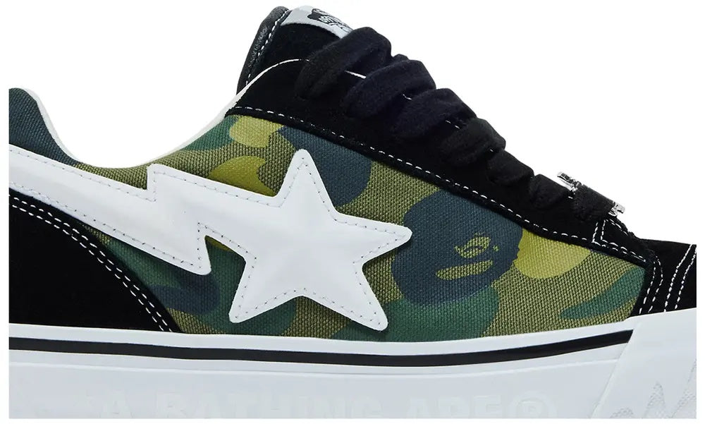Vans x BAPE Knu Skool Camo Green Streetwear Sneakers - VN000Z39W09