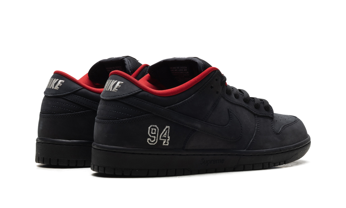 "Supreme - Black" SB Dunk Low HQ8487 001 - product image from the listing.