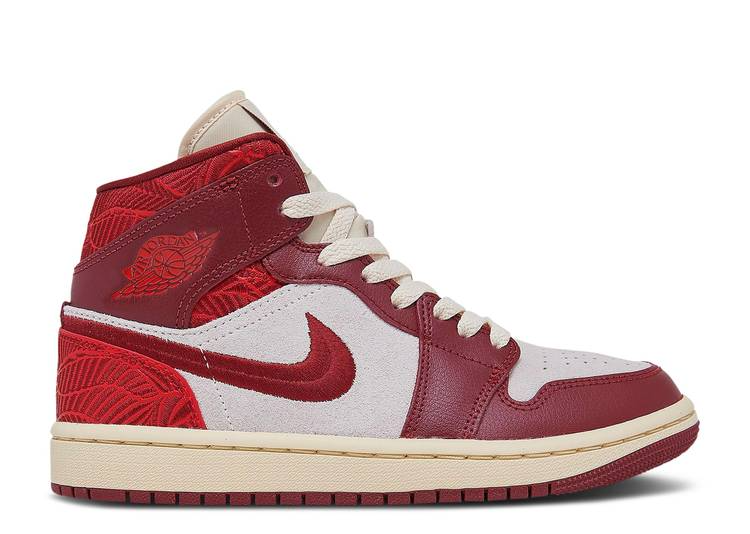 Tiki Leaf Team Red (W) — Jordan 1 Mid SE