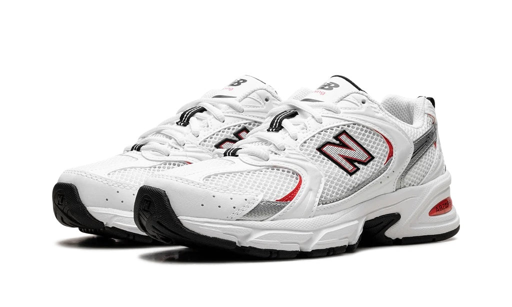 New Balance 530 White/Blast Red Sneakers - U530JR1