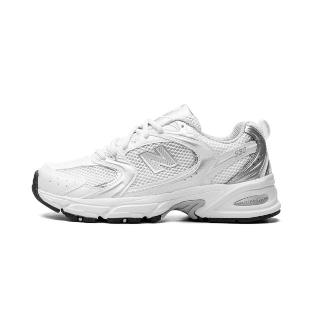 New Balance 530 White/Silver Metallic Sneakers - MR530EMA