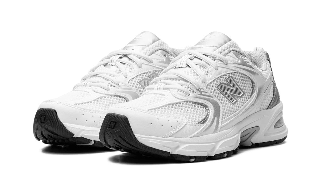 New Balance 530 White/Silver Metallic Sneakers - MR530EMA