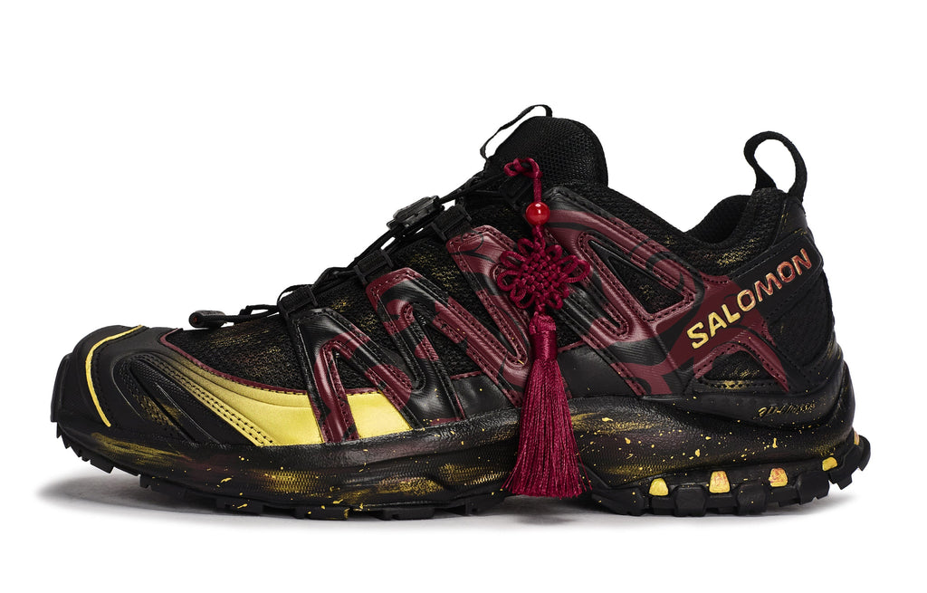 Salomon XA Pro 3D Black / Burgundy / Gold Sneakers