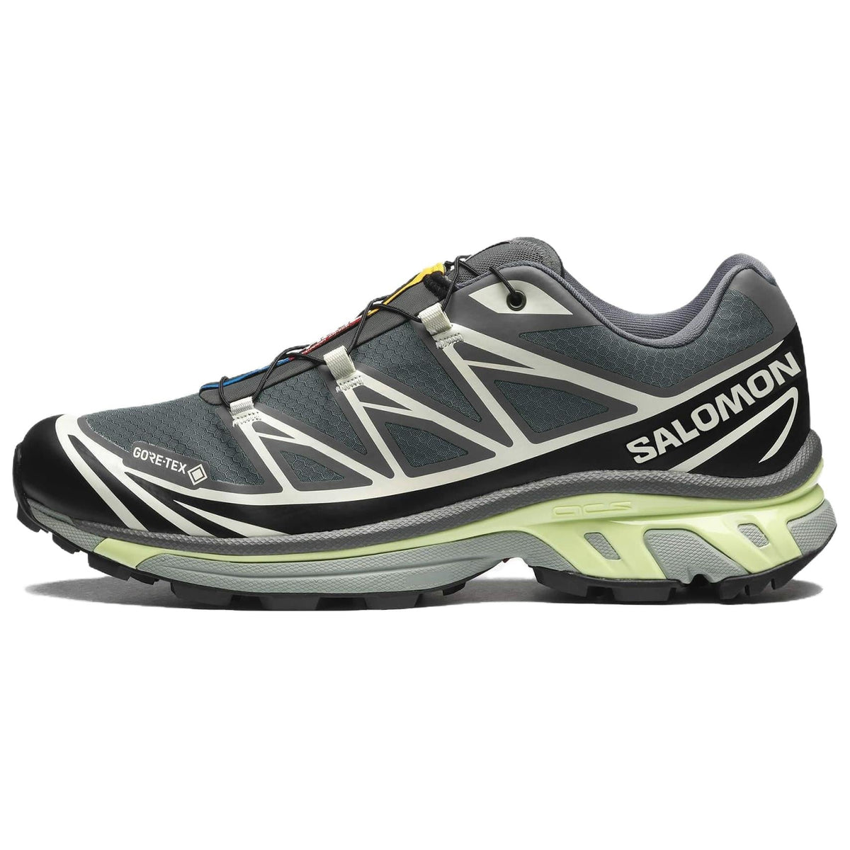 Salomon XT-6 GTX Charcoal / White / Lime Sneakers