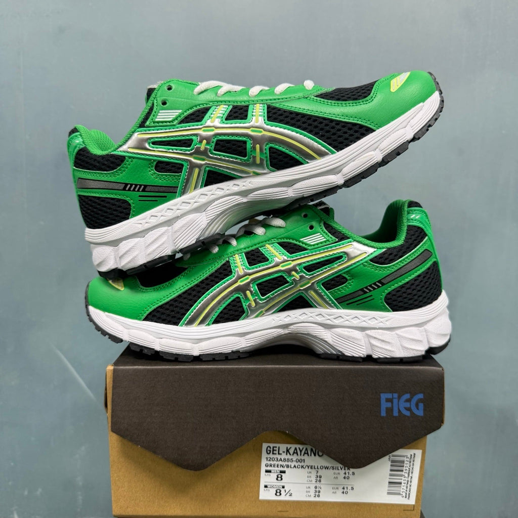 ASICS GEL-KAYANO 14 Green Black 1203A885-001 Trainers - product image from the listing.