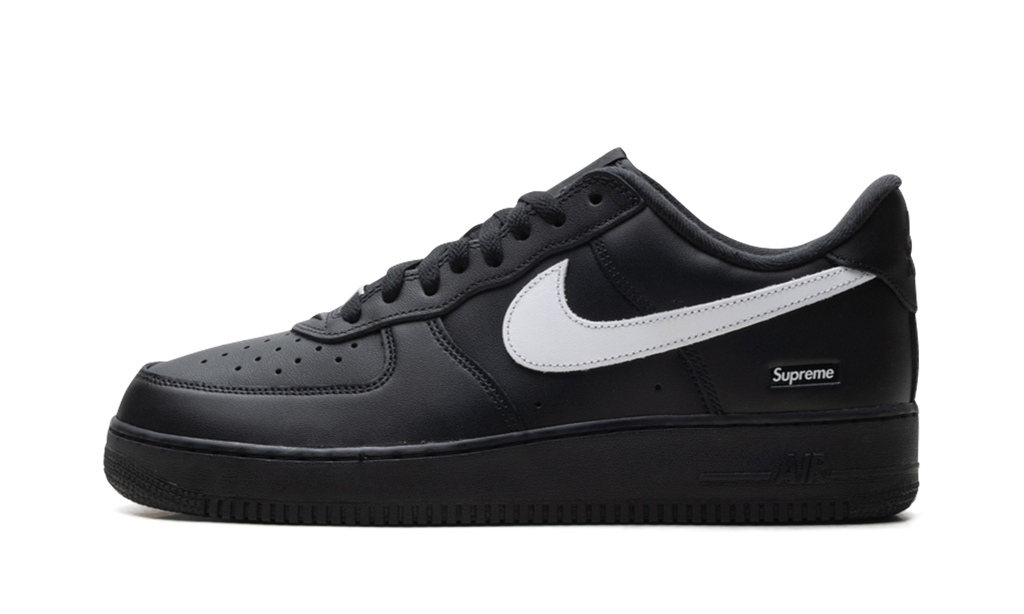 "Supreme - Mini Box Logo Black / White" Air Force 1 Low CU9225 002 - product image from the listing.