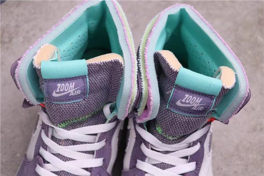 Nike Air Jordan 1 Zoom Comfort Iridescent High-Cut Sneakers - product image from the listing.