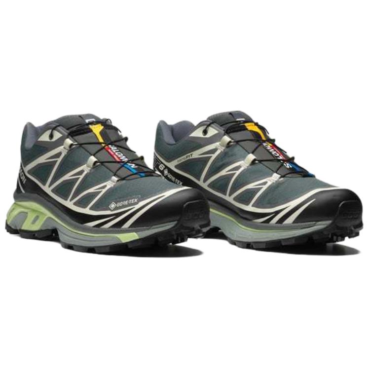 Salomon XT-6 GTX Charcoal / White / Lime Sneakers
