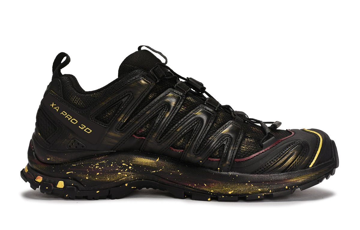 Salomon XA Pro 3D Black / Burgundy / Gold Sneakers