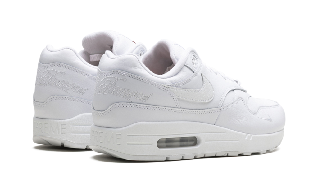 "Supreme Triple White" Air Max 1 '87 SP HF8813 100 - product image from the listing.