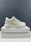 Off-White Off Court Leather Low-Top Sneakers in Cream White - product image from the listing.
