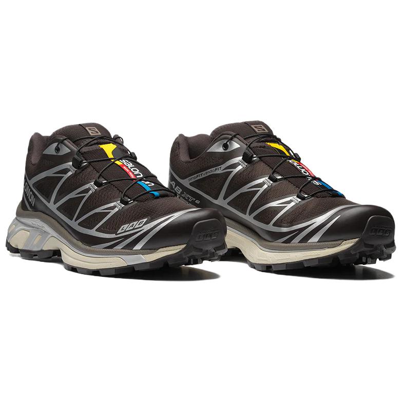 Salomon XT-6 Dark Brown / Silver Sneakers
