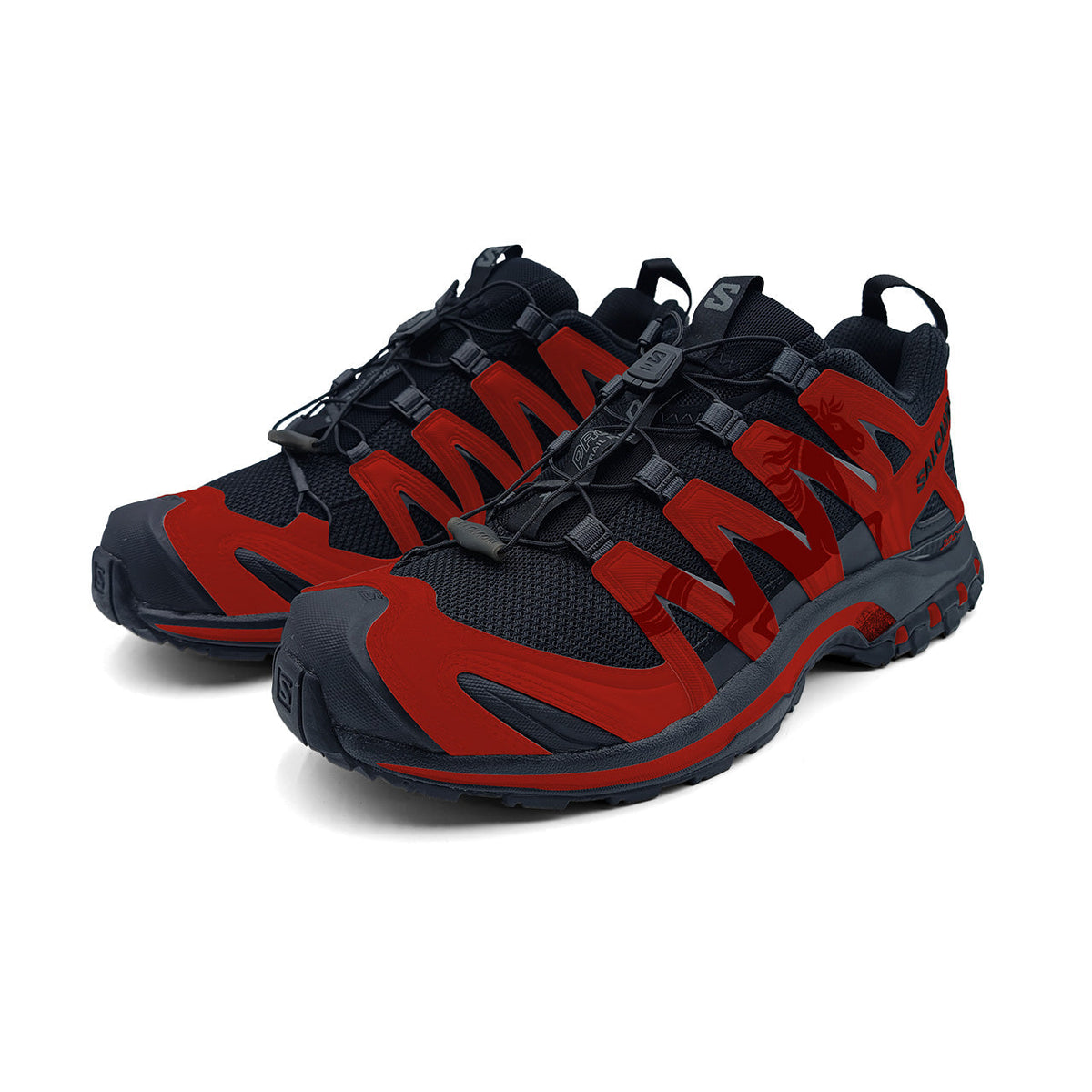 Salomon XA Pro 3D Red / Black Patterned Sneakers
