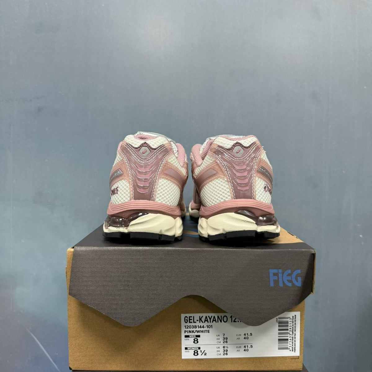 Nike Gel-Kayano 14 Sneakers in Pink White 1203B144-101 - product image from the listing.