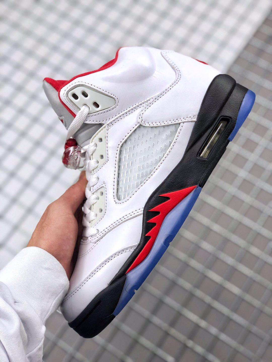 Air Jordan 5 Fire Red High-Top Sneakers - product image from the listing.