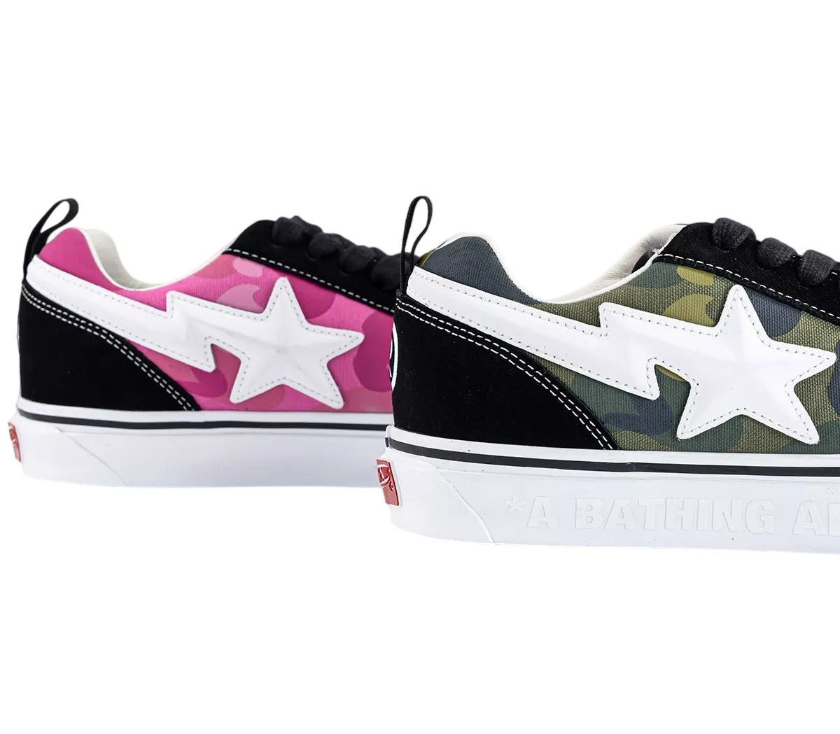 Vans x BAPE Knu Skool Camo Green Streetwear Sneakers - VN000Z39W09