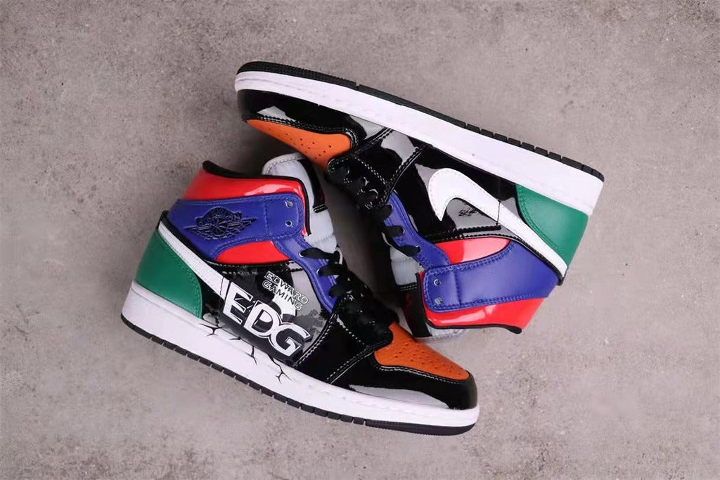 Air Jordan 1 Mid SE EDG Multicolor Sneakers - product image from the listing.