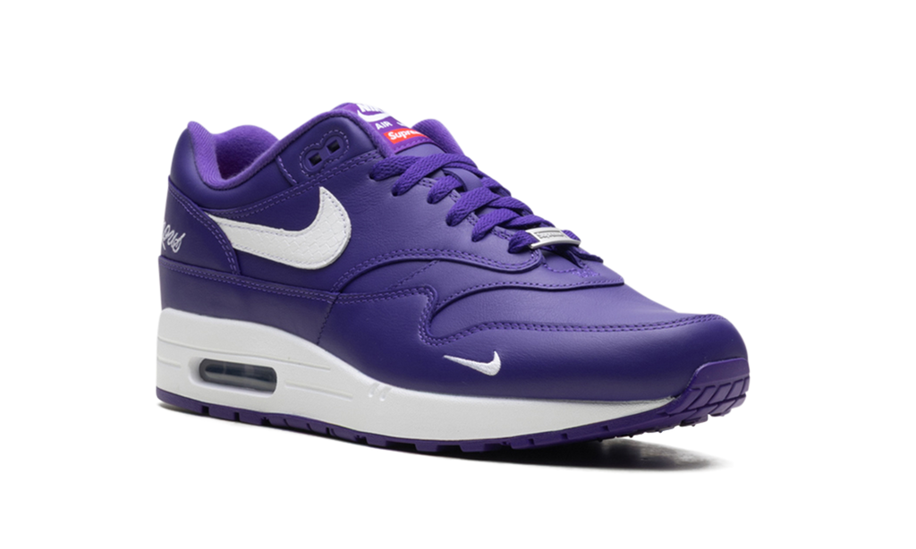 "Supreme Varsity Purple" Air Max 1 '87 SP HF8813 500 - product image from the listing.