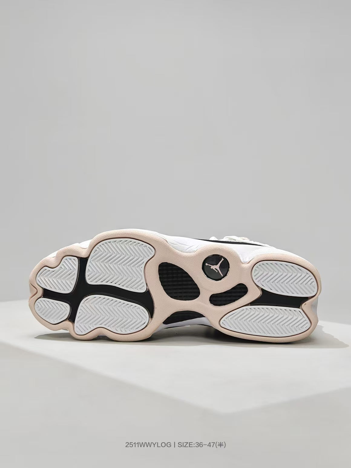 Jordan 8 Sneakers in White Black Pink - product image from the listing.