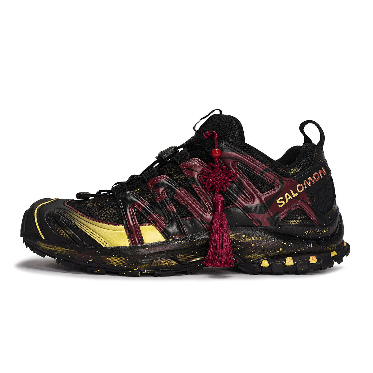 Salomon XA Pro 3D Black / Burgundy / Gold Sneakers