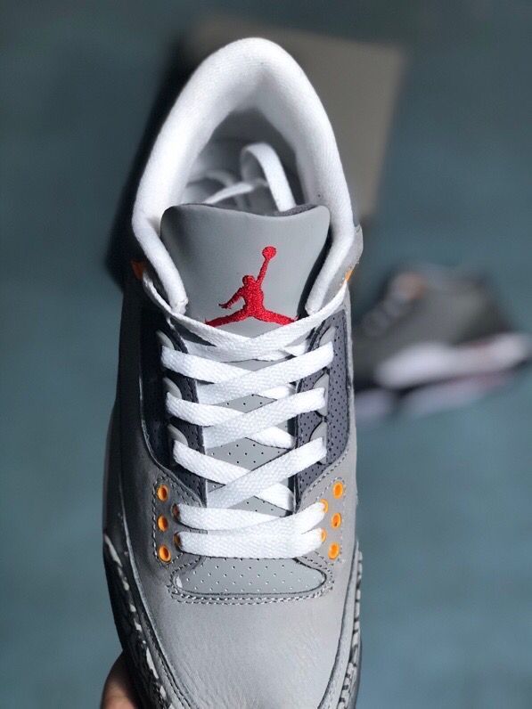 Men's Jordan 3 Gray Cement Sneakers - product image from the listing.