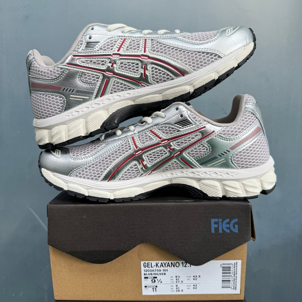ASICS GEL-KAYANO 12.1 Sneakers in Blue Silver 1203A759-101 - product image from the listing.