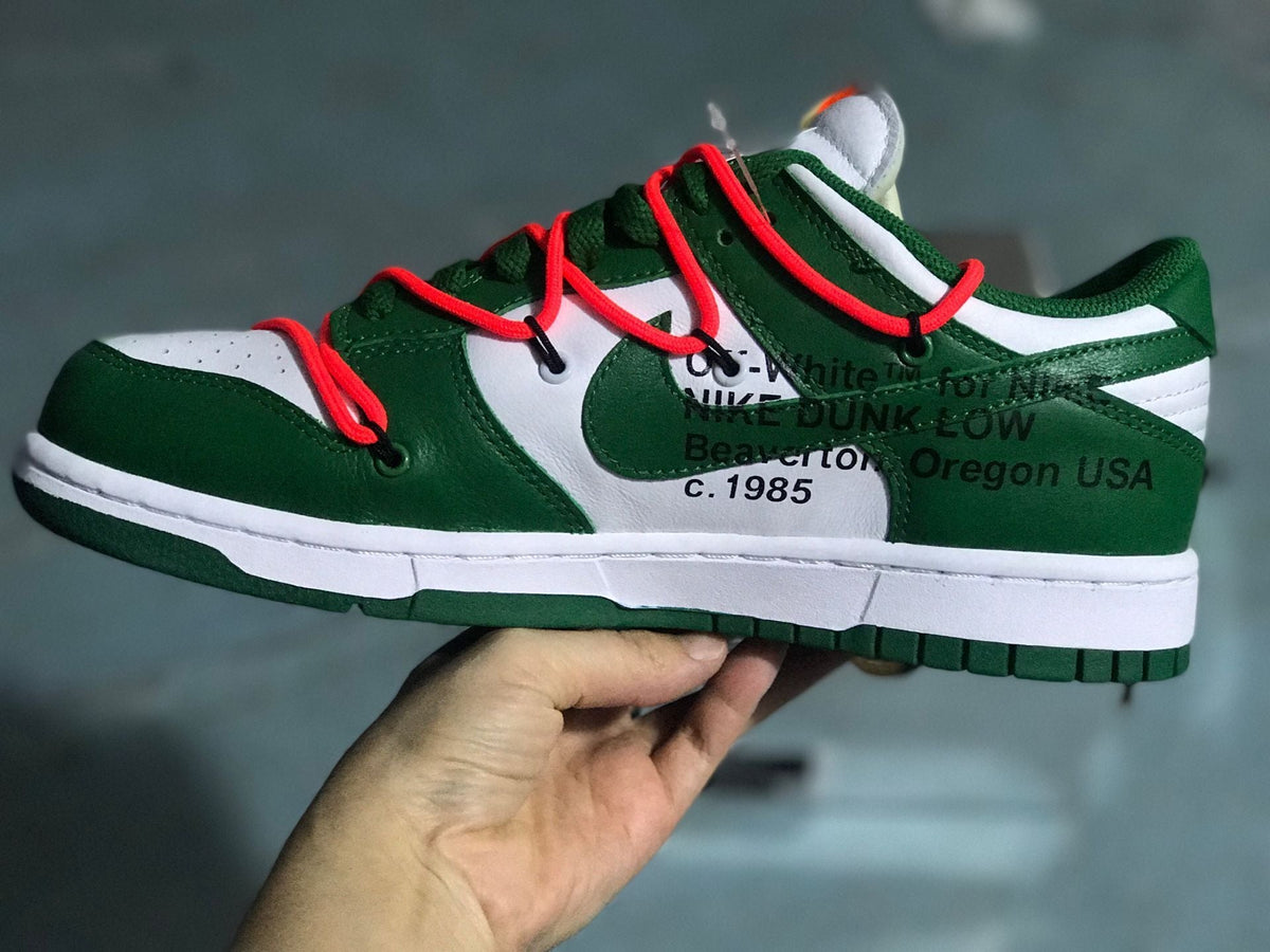 Nike Dunk Low White Pine Sneakers in Green CT0856-100 - product image from the listing.