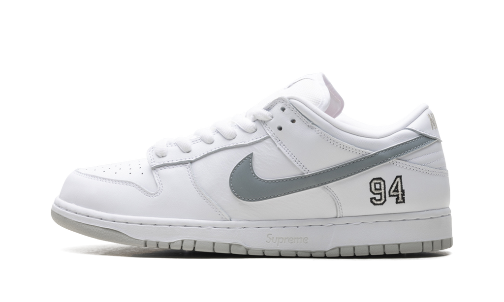 "Supreme - White" SB Dunk Low HQ8487 100 - product image from the listing.