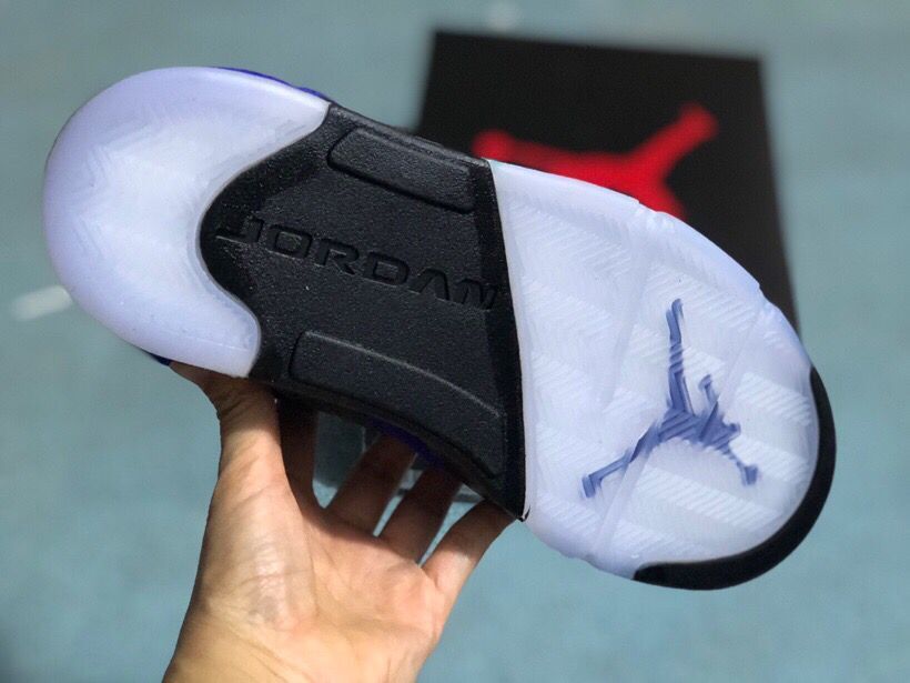 Jordan 5 Retro Sneakers in Purple Black - product image from the listing.