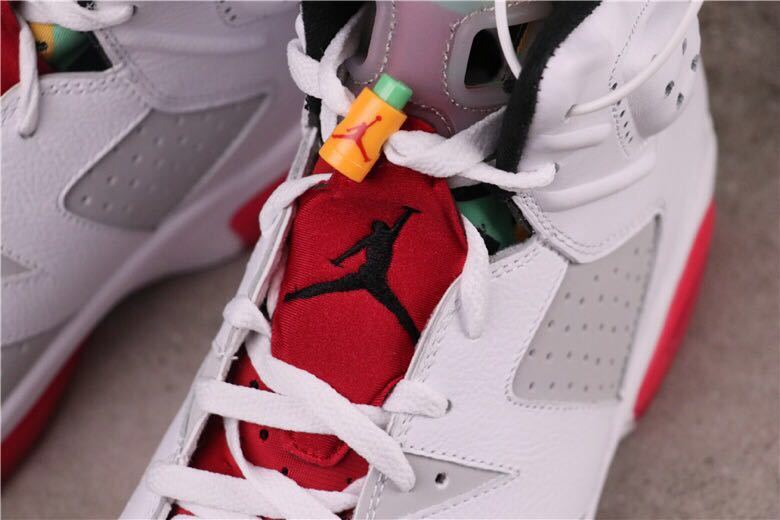 Air Jordan 6 Hare White Red Sneakers CT8529-062 - product image from the listing.