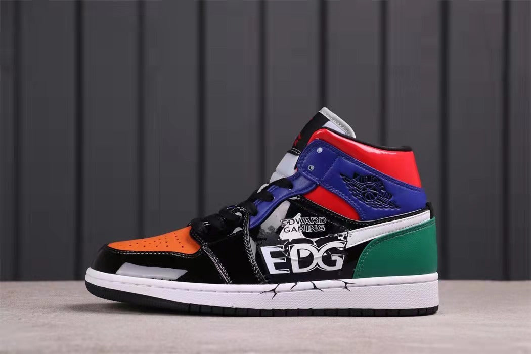 Air Jordan 1 Mid SE EDG Multicolor Sneakers - product image from the listing.
