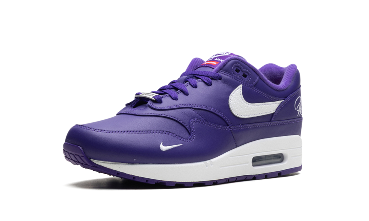 "Supreme Varsity Purple" Air Max 1 '87 SP HF8813 500 - product image from the listing.