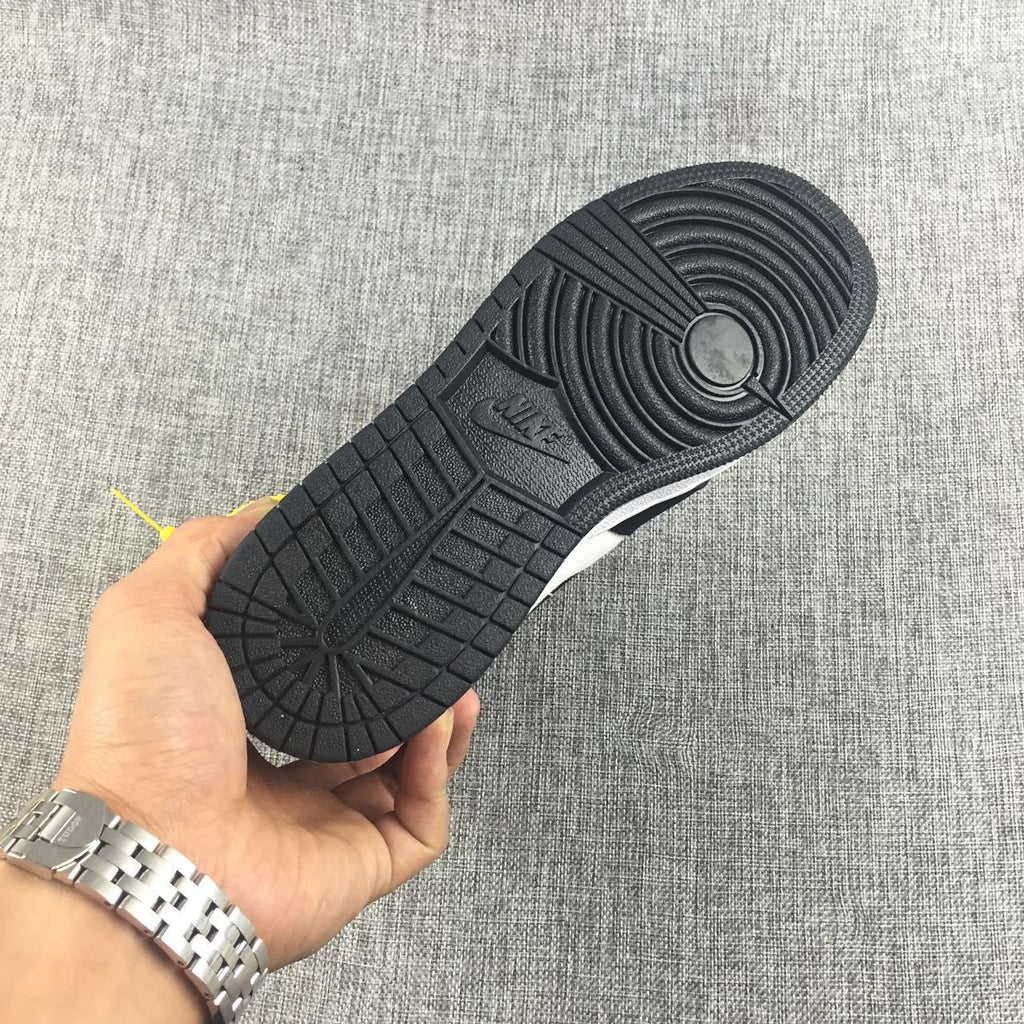 Air Jordan 1 High Black White Pink Sneakers - product image from the listing.