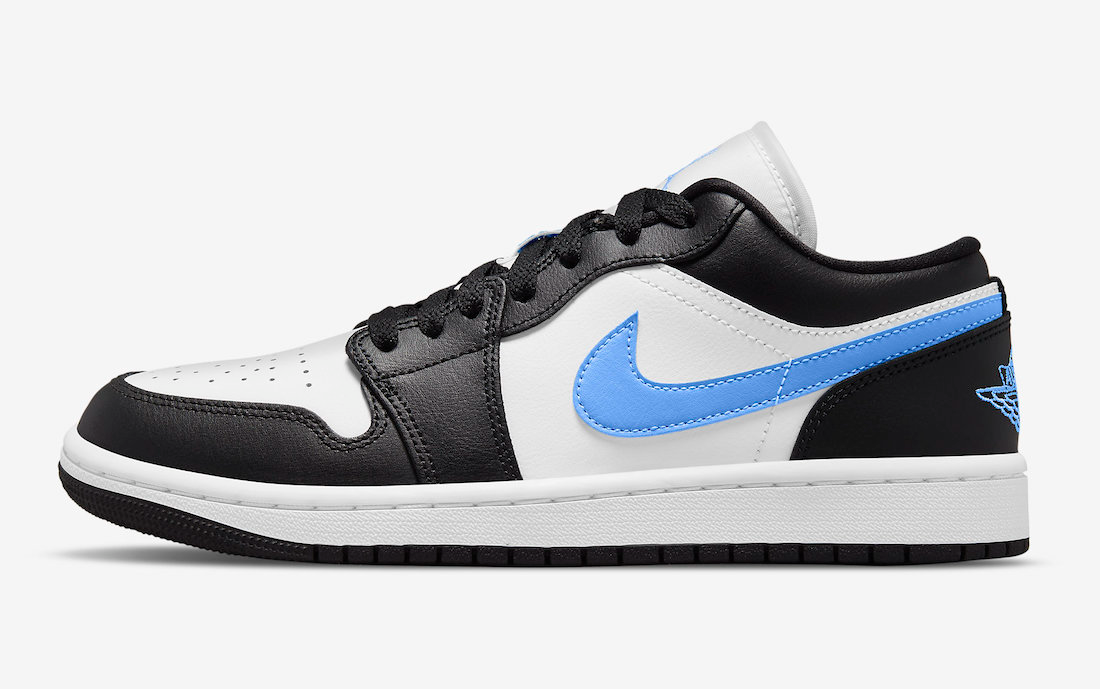 Black University Blue White — Jordan 1 Low