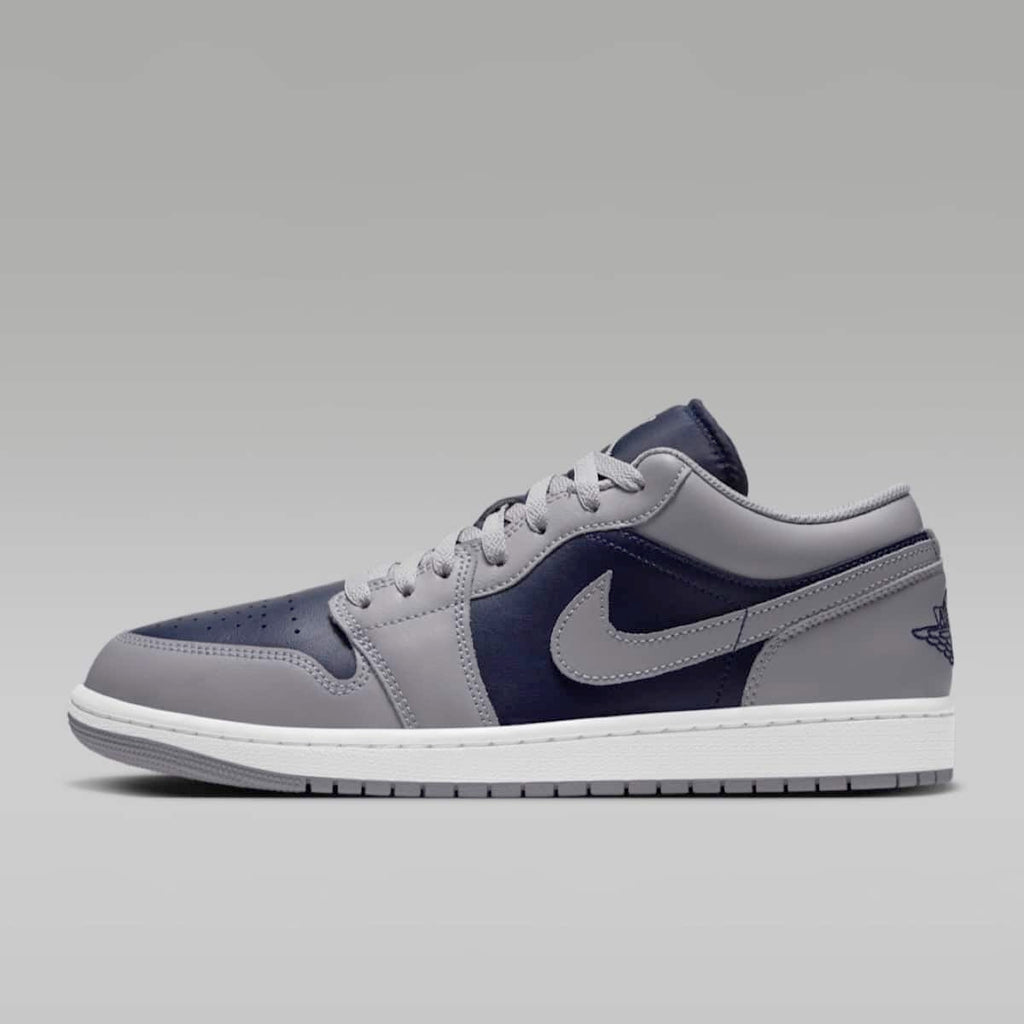 Tech Grey College Navy — Air Jordan 1 Low 553558-058