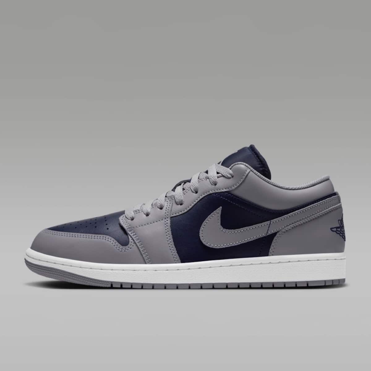 Tech Grey College Navy — Air Jordan 1 Low 553558-058