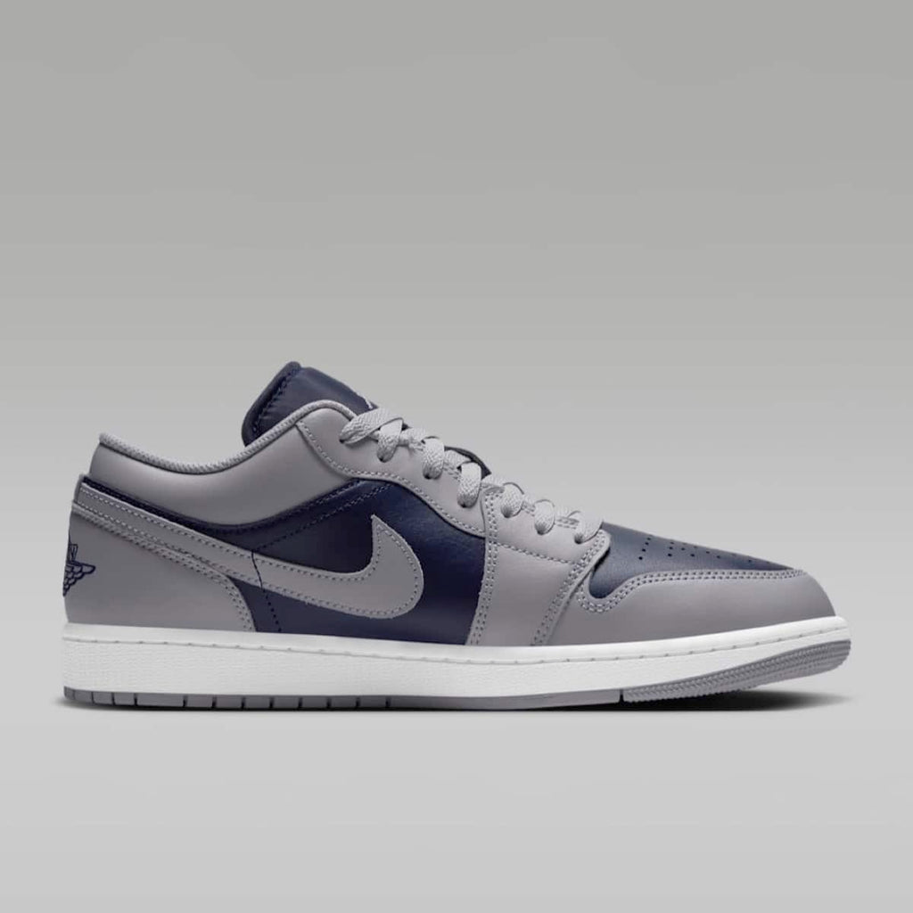 Tech Grey College Navy — Air Jordan 1 Low 553558-058