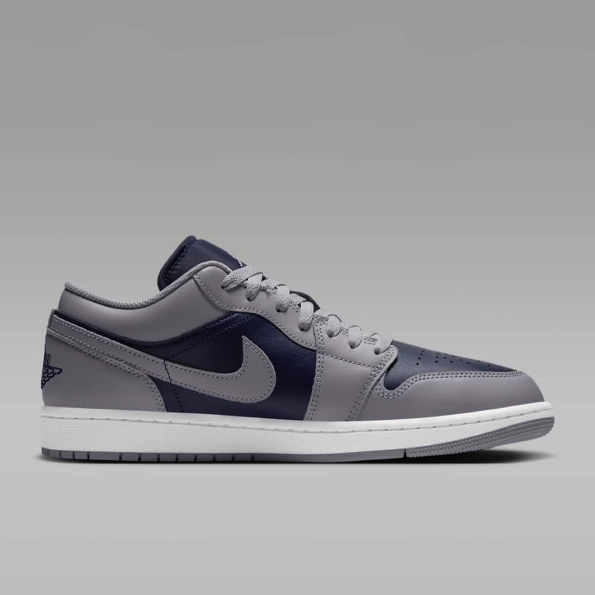 Tech Grey College Navy — Air Jordan 1 Low 553558-058