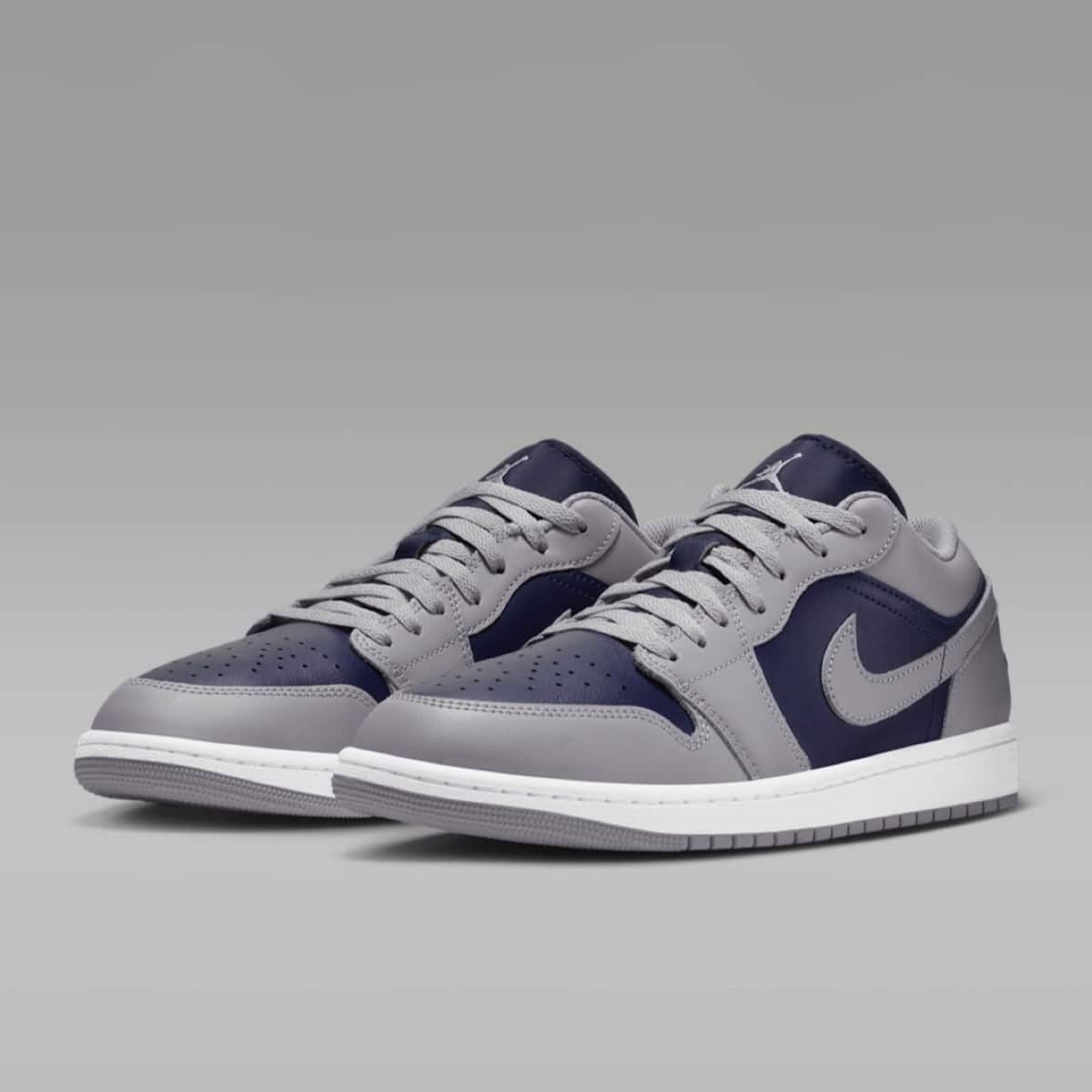 Tech Grey College Navy — Air Jordan 1 Low 553558-058
