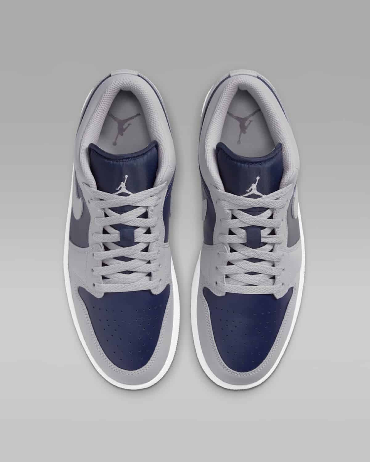 Tech Grey College Navy — Air Jordan 1 Low 553558-058
