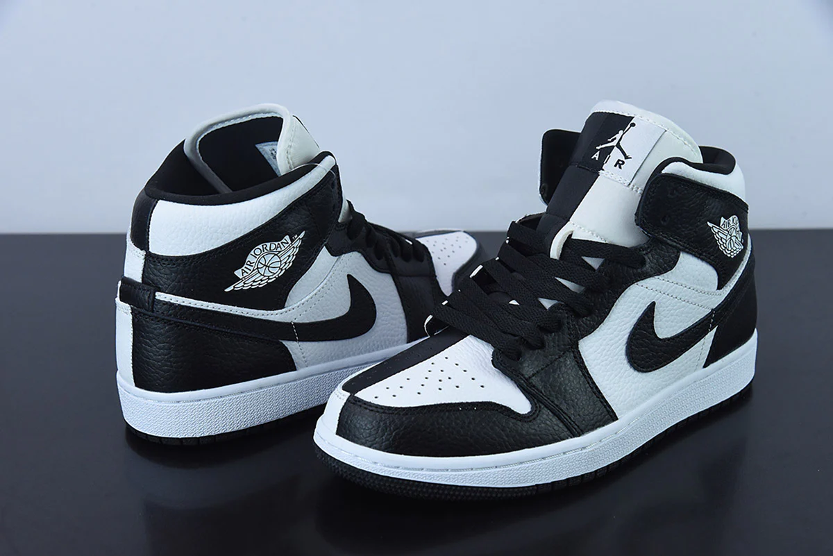 Se Split Black White — Women's Air Jordan 1 Mid
