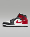 Off-Noir Gym Red — Air Jordan 1 Mid Sneakers BQ6472-160