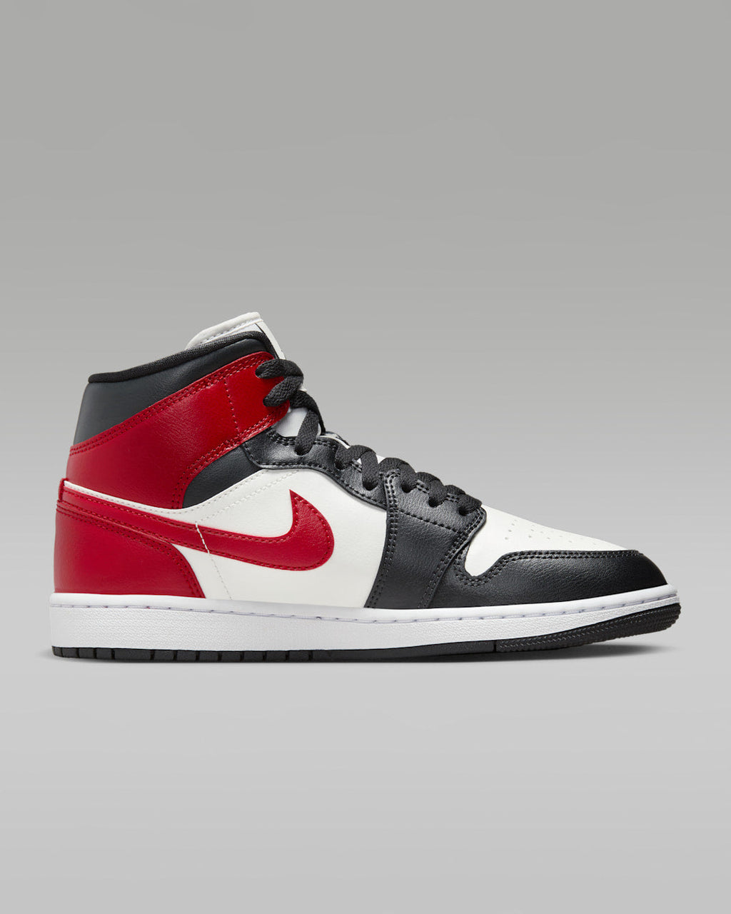Off-Noir/White/Gym Red — Air Jordan 1 Mid BQ6472-160